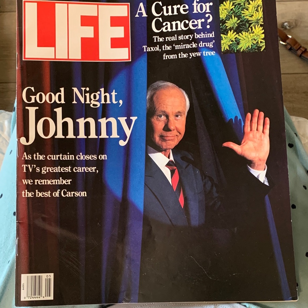Life Magazine - Good Night, Johnny Cover May 1992.